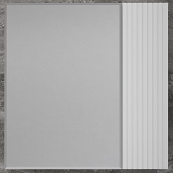 Style Line Зеркальный шкаф Стокгольм 70 белый рифленый софт – фотография-1